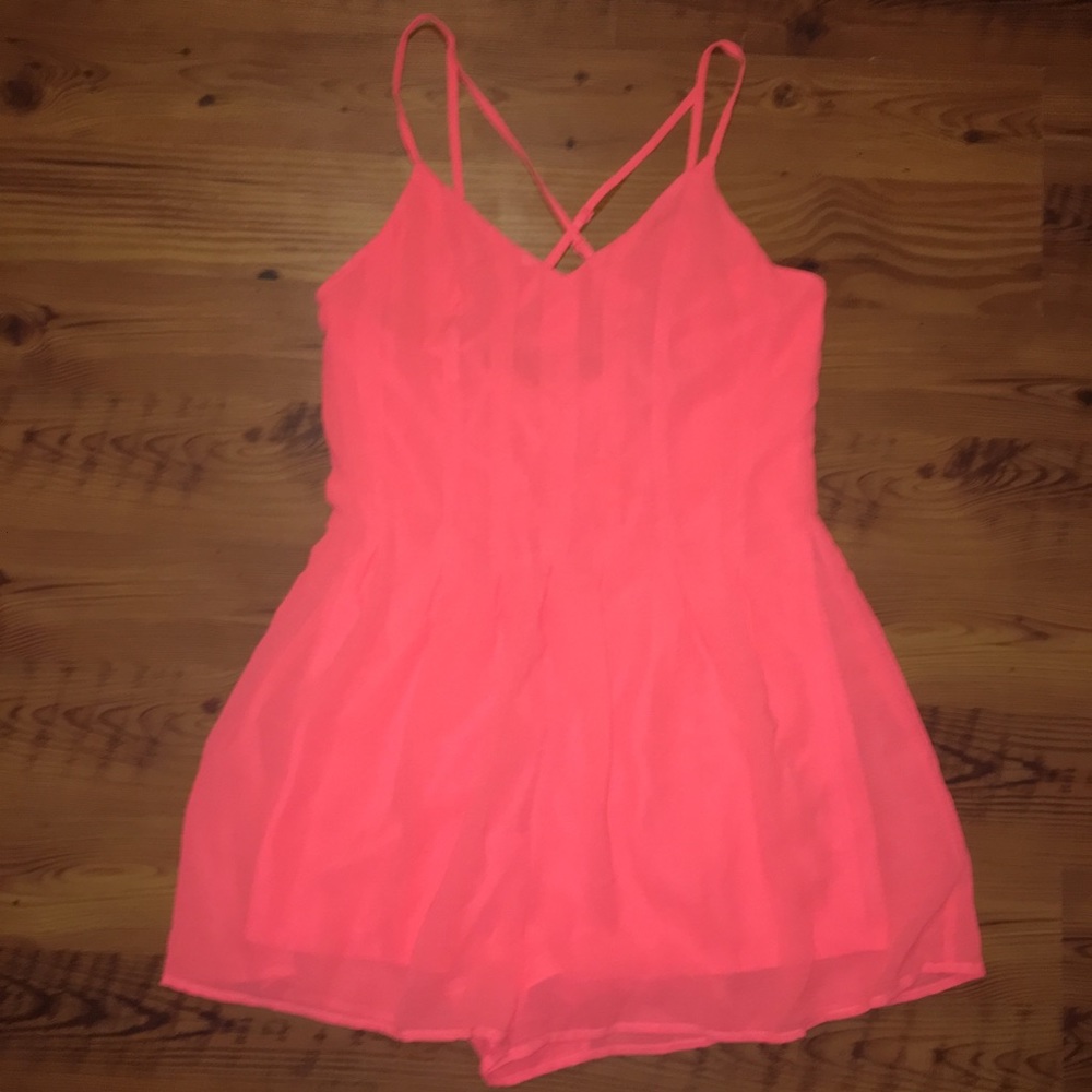 Romper with zipper & adjustable straps